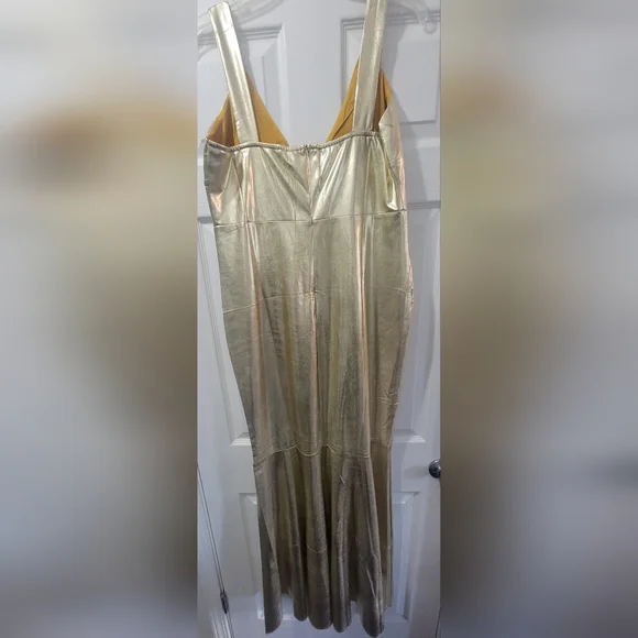 Gold Metallic Dress by Loragal. XL - Picture 5 of 7